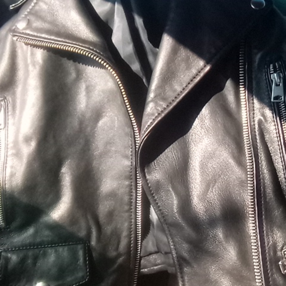 Gianni binni black leather jacket
